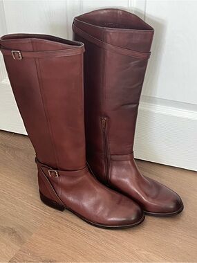 ANTONIO MELANI Brown Over-the-Knee Leather Boots